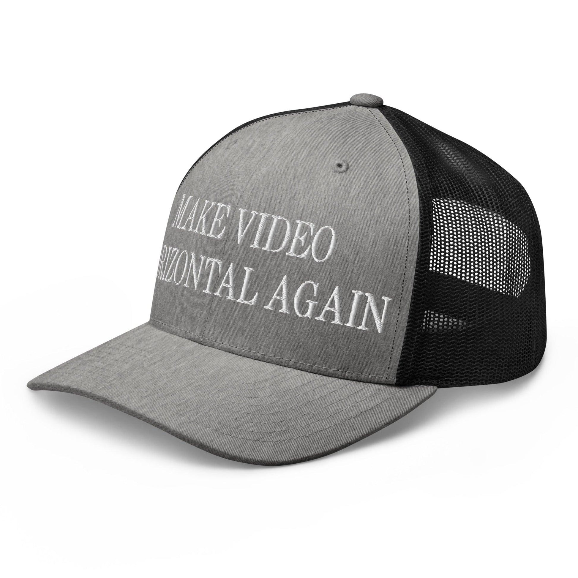 Make Video Horizontal Again Embroidered Mesh Trucker Hat