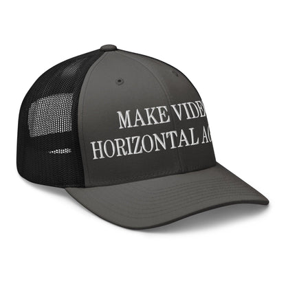 Make Video Horizontal Again Embroidered Mesh Trucker Hat