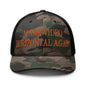 Make Video Horizontal Again Embroidered Orange Camo Trucker Hat - Camo/Black