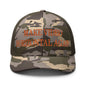 Make Video Horizontal Again Embroidered Orange Camo Trucker Hat - Camo/Olive