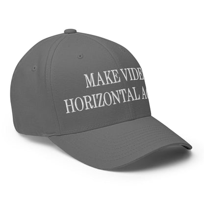 Make Video Horizontal Again Embroidered Stretch Fit Baseball Hat