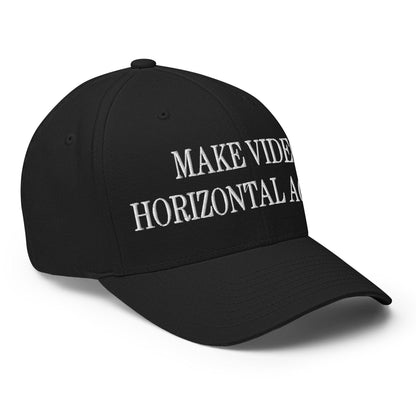 Make Video Horizontal Again Embroidered Stretch Fit Baseball Hat