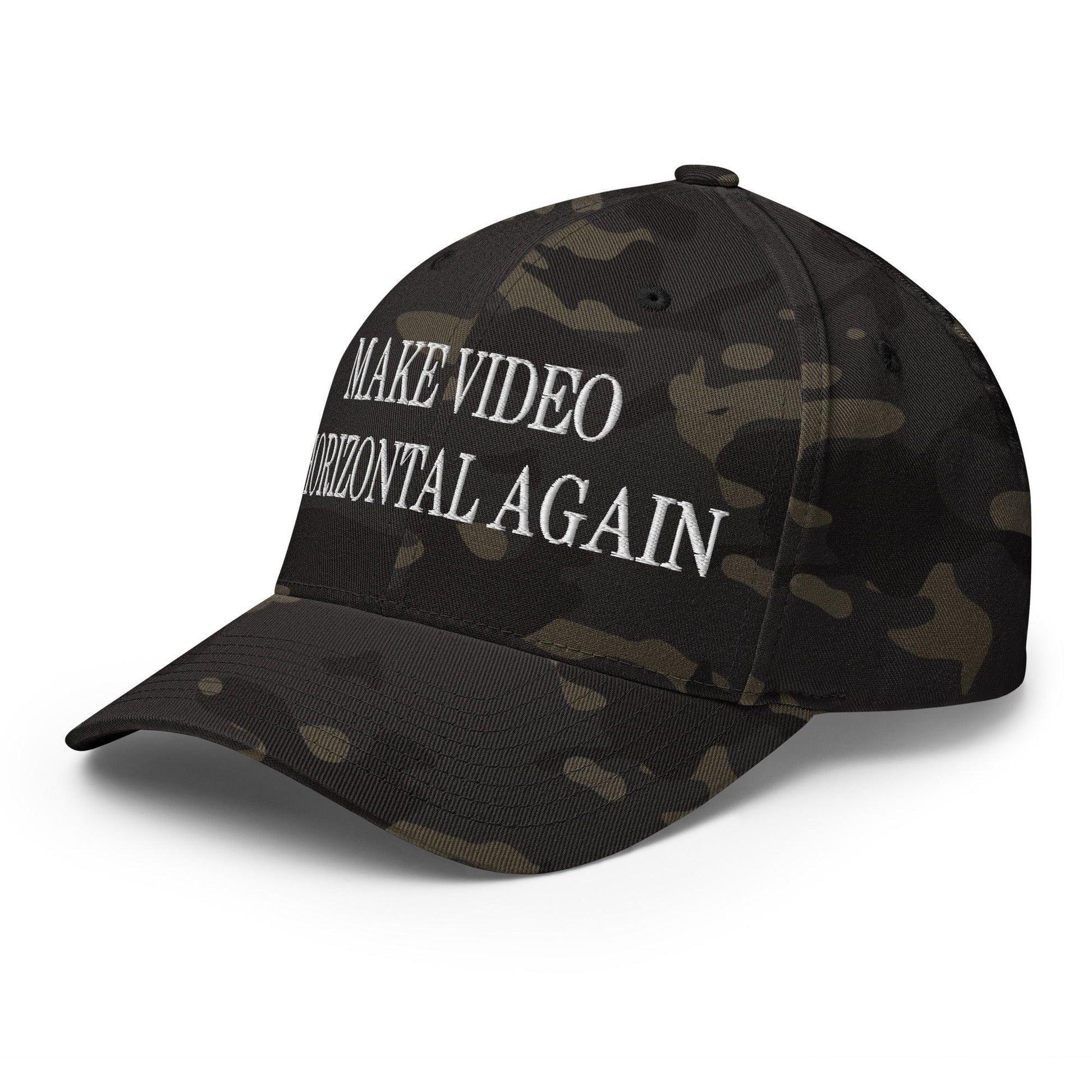 Make Video Horizontal Again Embroidered Stretch Fit Baseball Hat