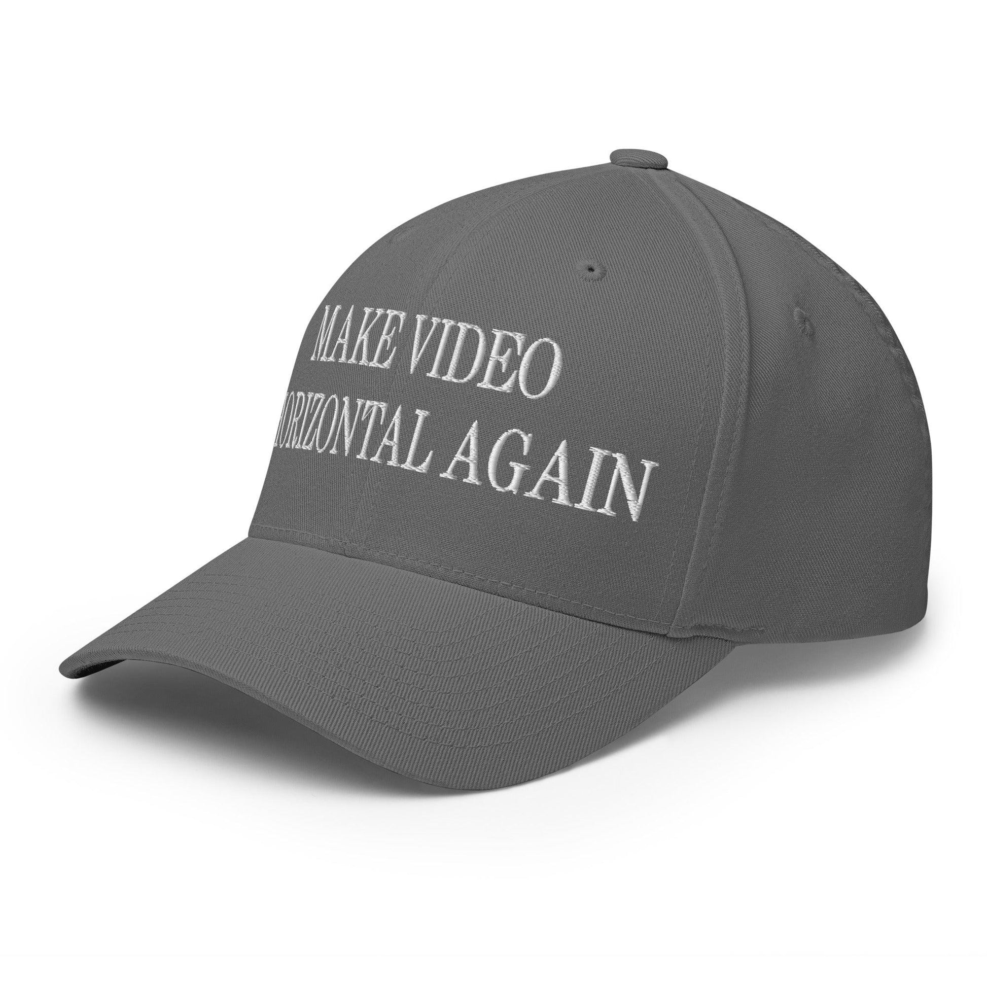 Make Video Horizontal Again Embroidered Stretch Fit Baseball Hat
