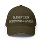 Make Video Horizontal Again Embroidered Stretch Fit Baseball Hat - Olive / S/M