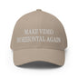 Make Video Horizontal Again Embroidered Stretch Fit Baseball Hat - Khaki / S/M