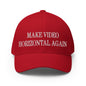 Make Video Horizontal Again Embroidered Stretch Fit Baseball Hat - Red / S/M