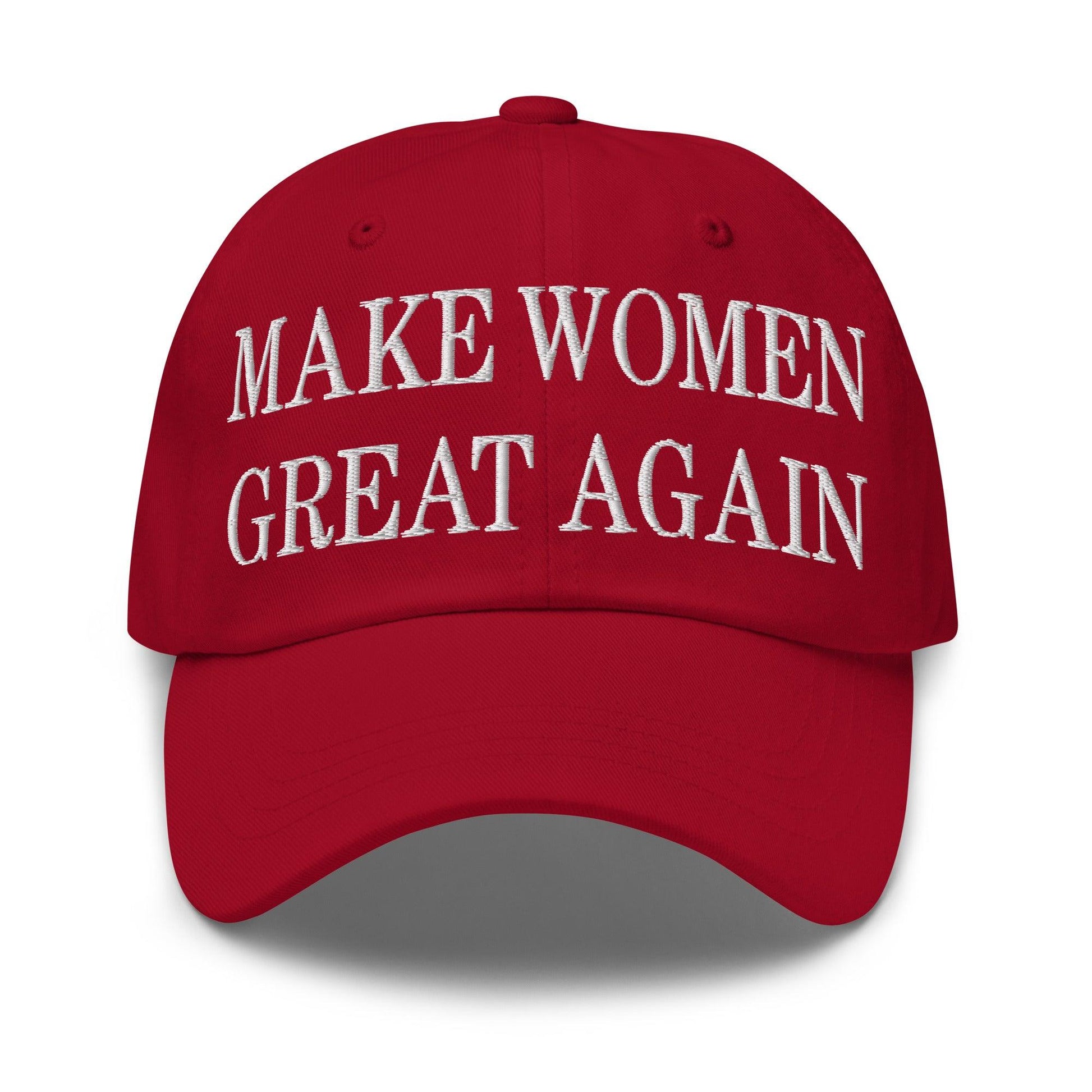 Make Women Great Again Embroidered Dad Hat - Cranberry