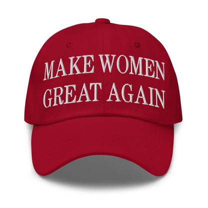 Make Women Great Again Embroidered Dad Hat - Cranberry