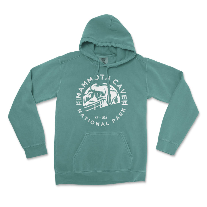 Mammoth Cave National Park Comfort Colors Hoodie - S / Blue Spruce - hoodie