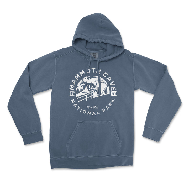 Mammoth Cave National Park Comfort Colors Hoodie - S / Denim - hoodie