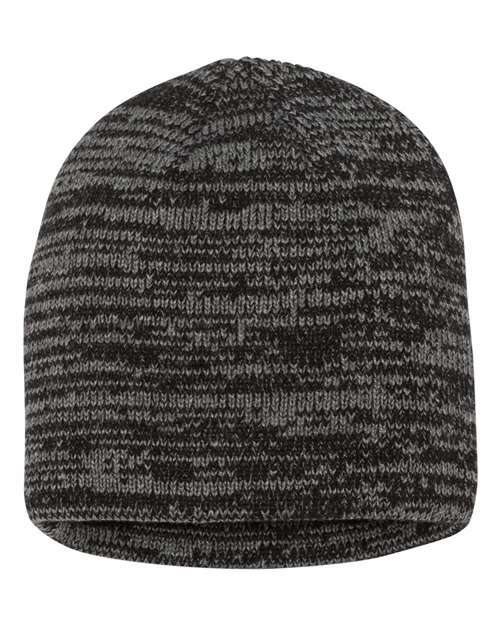 Marled beanie: your next custom apparel canvas for screen printing ca8 - Black/ Dark Grey / One Size