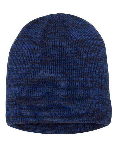 Marled beanie: your next custom apparel canvas for screen printing ca8 - Royal/ Navy / One Size