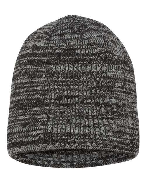 Marled beanie: your next custom apparel canvas for screen printing ca8 - Grey/ Charcoal / One Size