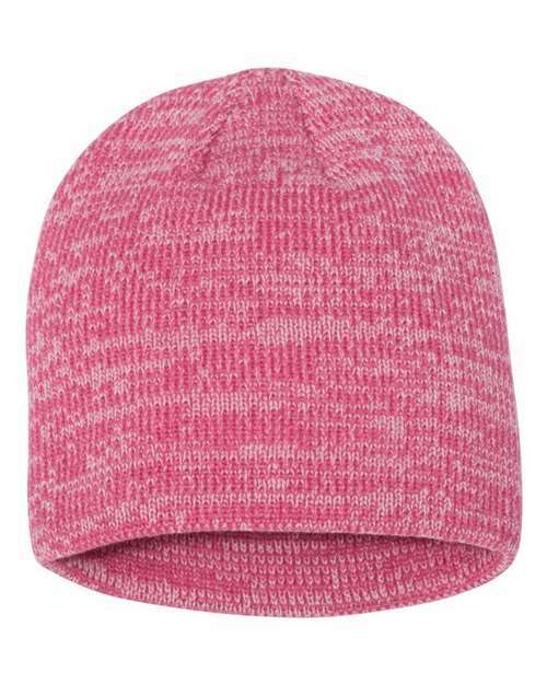 Marled beanie: your next custom apparel canvas for screen printing ca8 - Pink/ Dark Pink / One Size