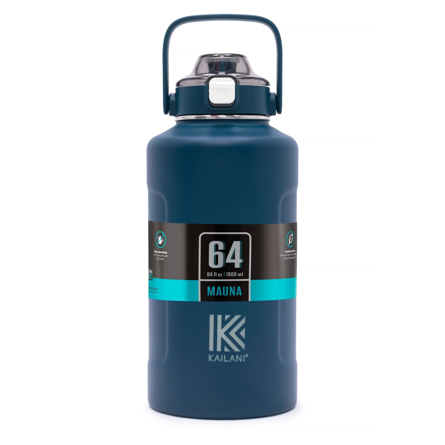 MAUNA Water Bottle - 1.9 L Six Pack - Navy - Drinkware