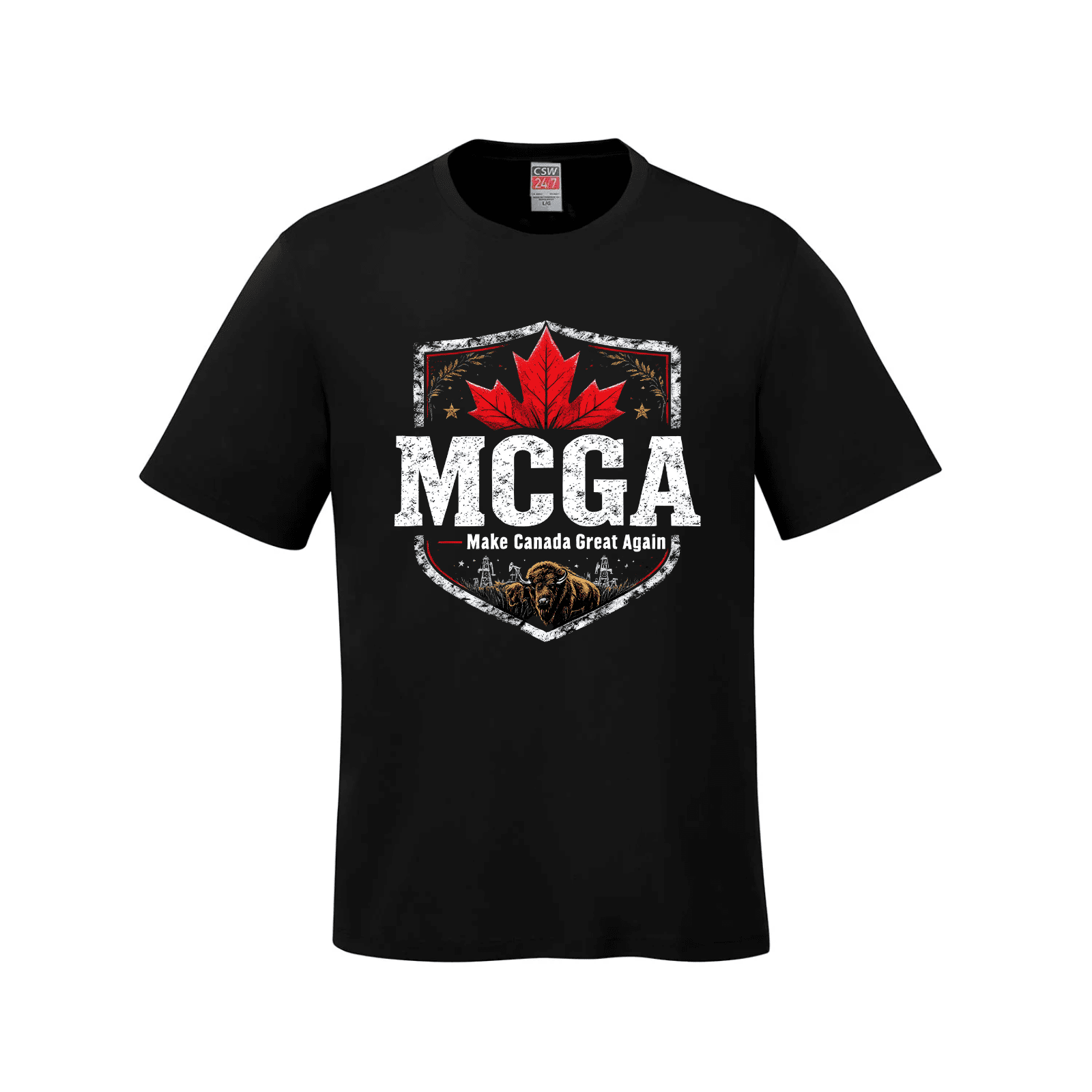 MCGA Heritage Shield T-Shirt - 08 - Black / Small