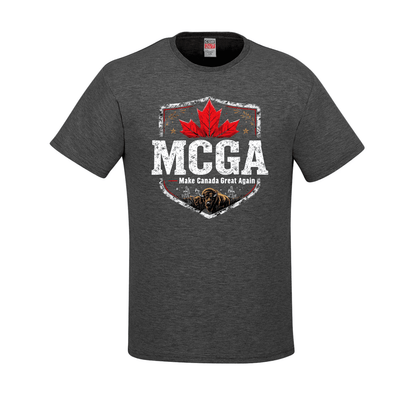 MCGA Heritage Shield T-Shirt - 08 - charcoal heather / Small