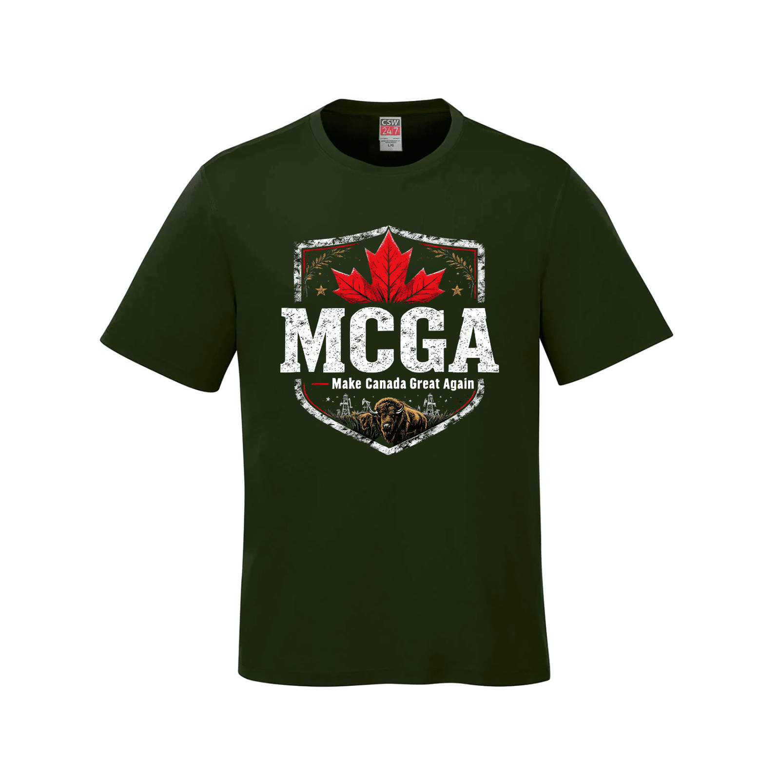MCGA Heritage Shield T-Shirt - 08 - Forest Green / Small