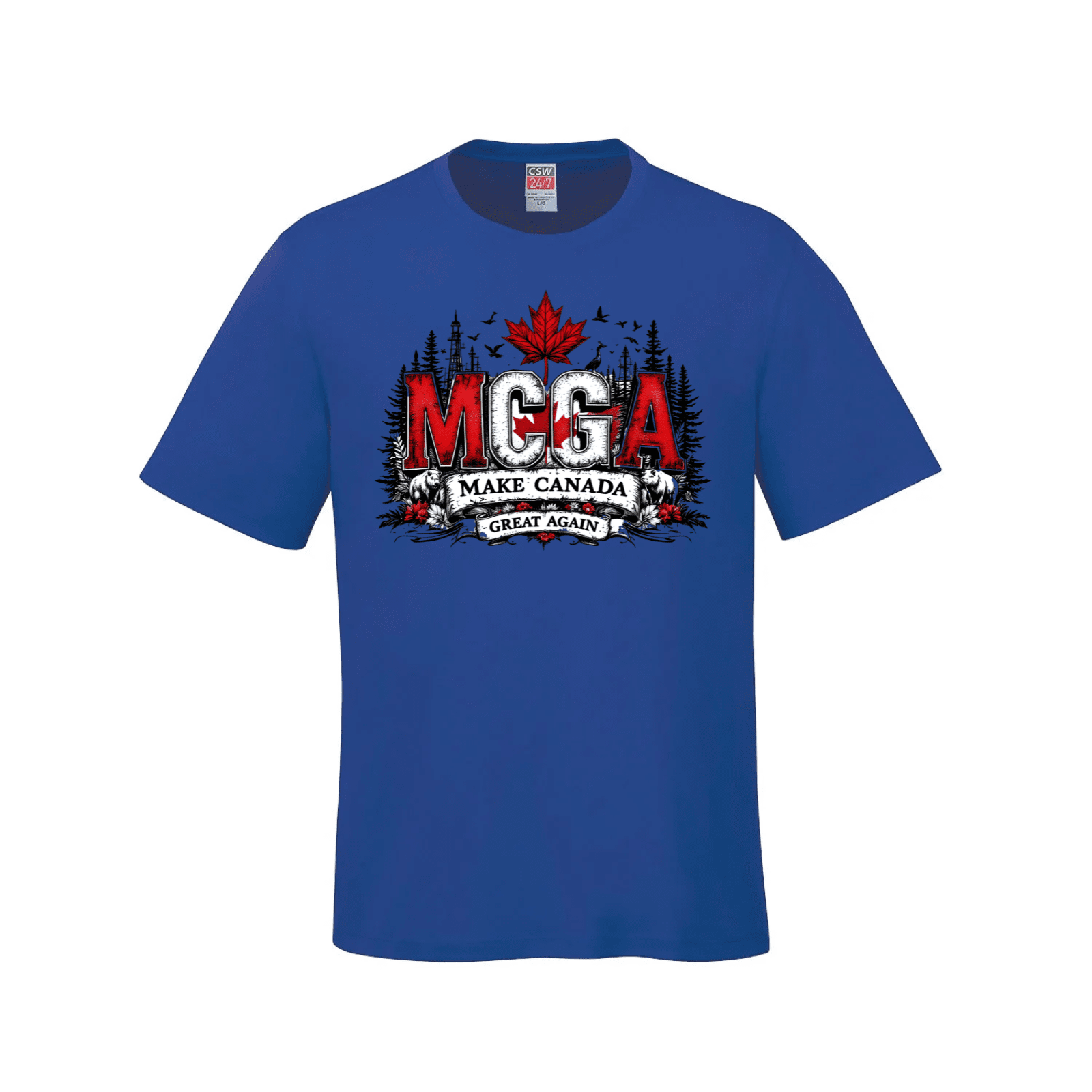 MCGA - Make Canada Great Again T-Shirt - 03 - Blue / Small