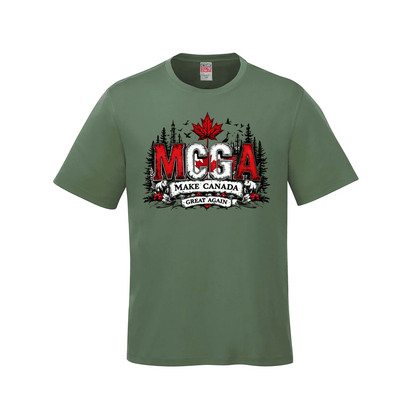 MCGA - Make Canada Great Again T-Shirt - 03 - Fatigue Green / Small