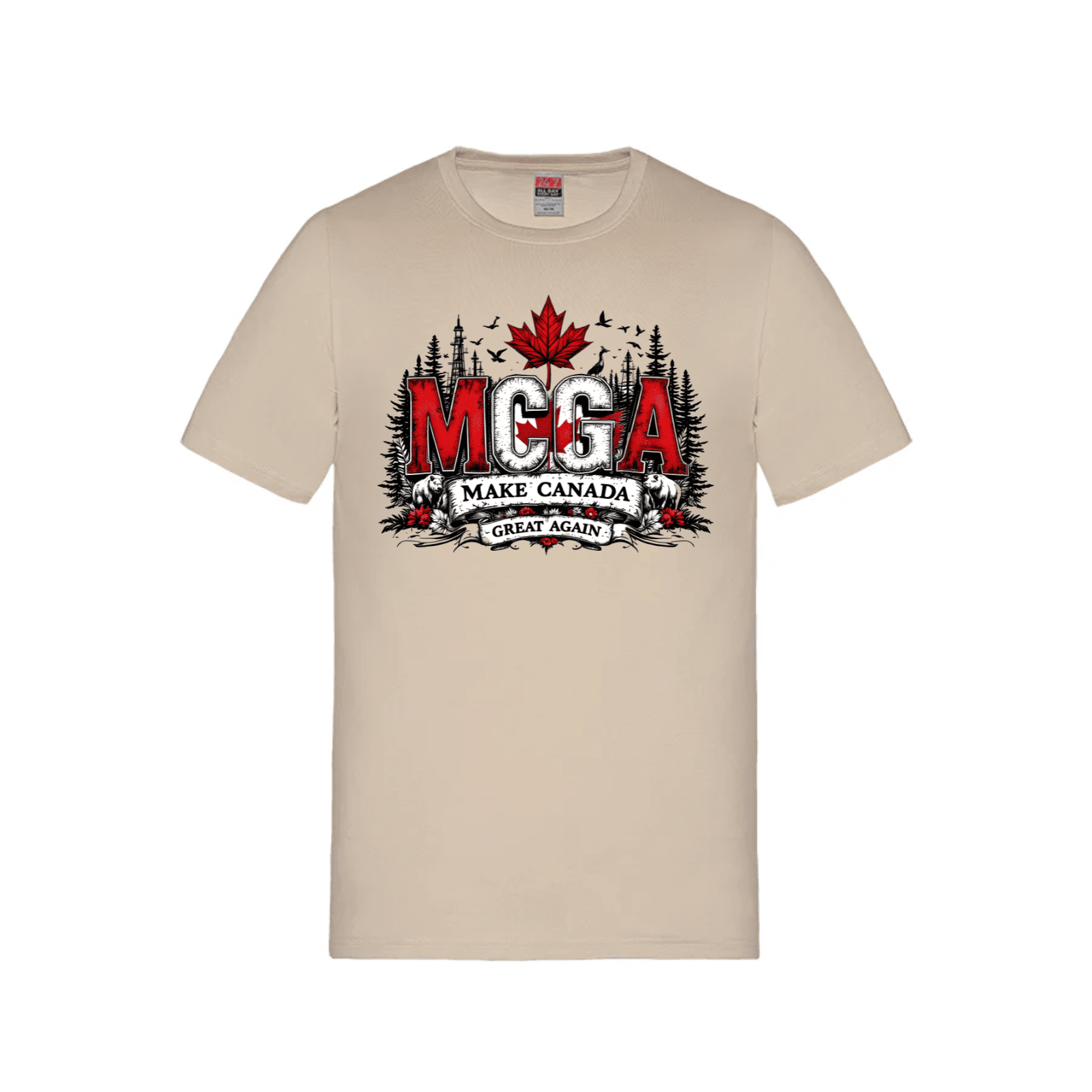 MCGA - Make Canada Great Again T-Shirt - 03 - Sand / Small