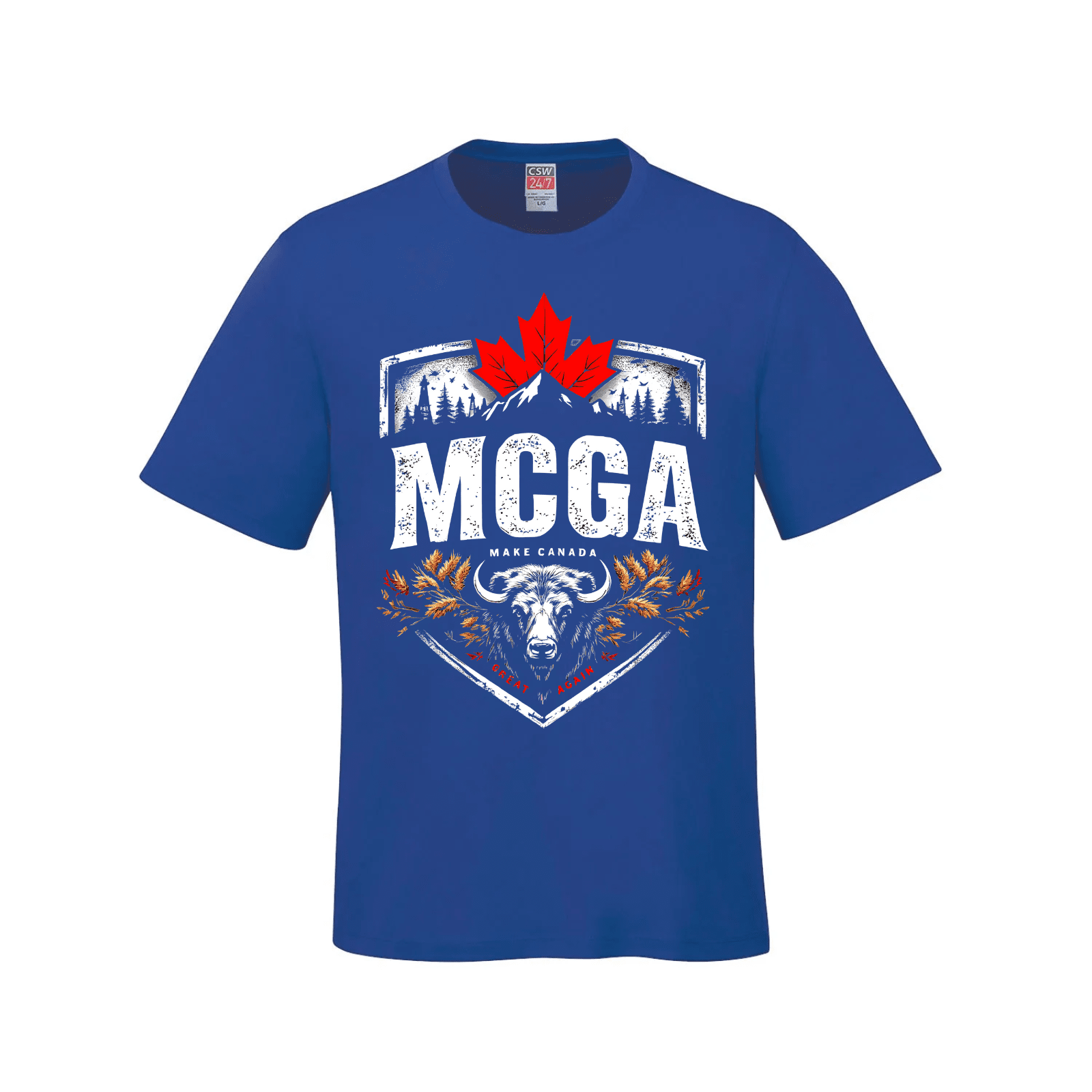 MCGA - Make Canada Great Again T-Shirt - 04 - Blue / Small
