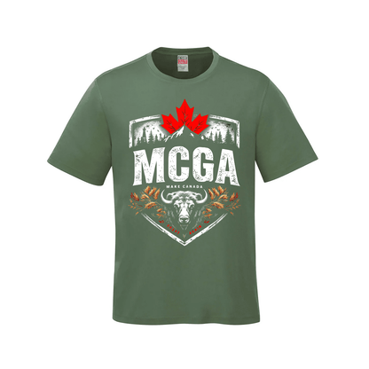 MCGA - Make Canada Great Again T-Shirt - 04 - Fatigue Green / Small