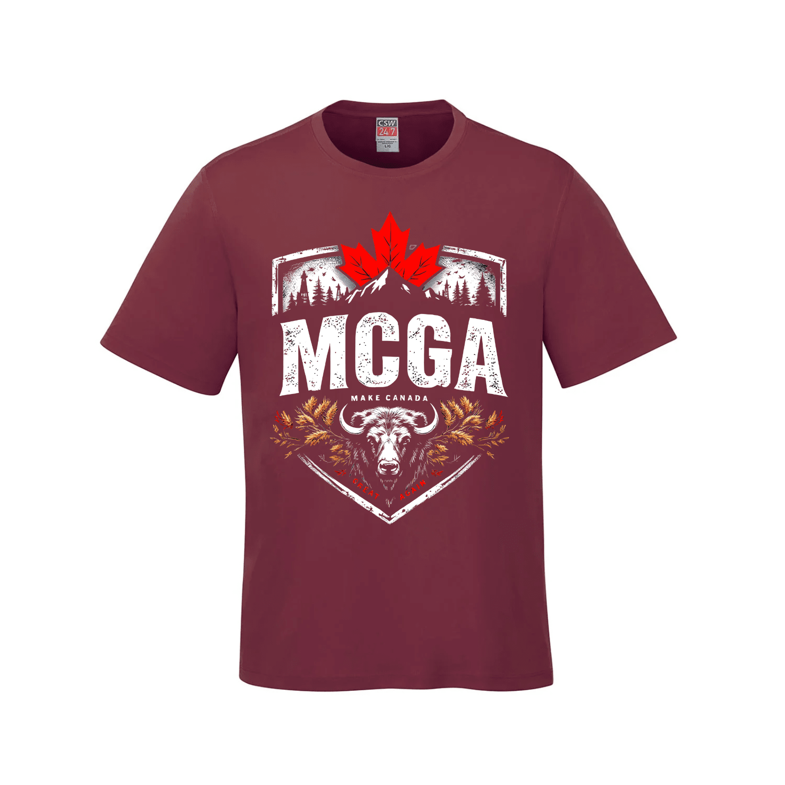 MCGA - Make Canada Great Again T-Shirt - 04 - Maroon / Small