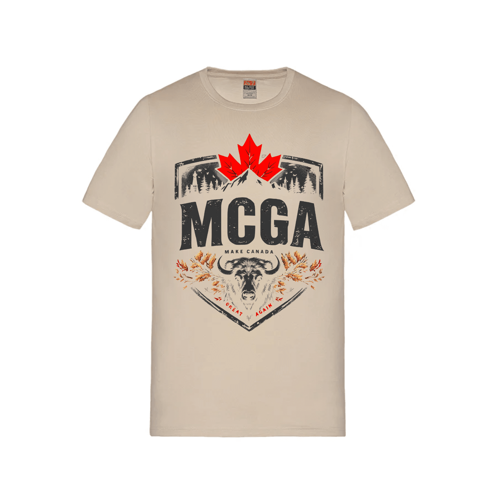 MCGA - Make Canada Great Again T-Shirt - 04 - Sand / Small