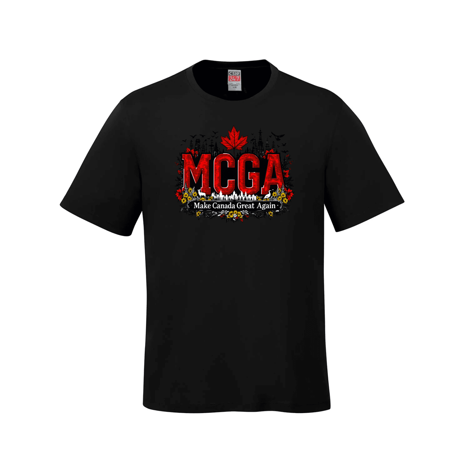 MCGA Make Canada Great Again T-Shirt - 09 - Black / Small