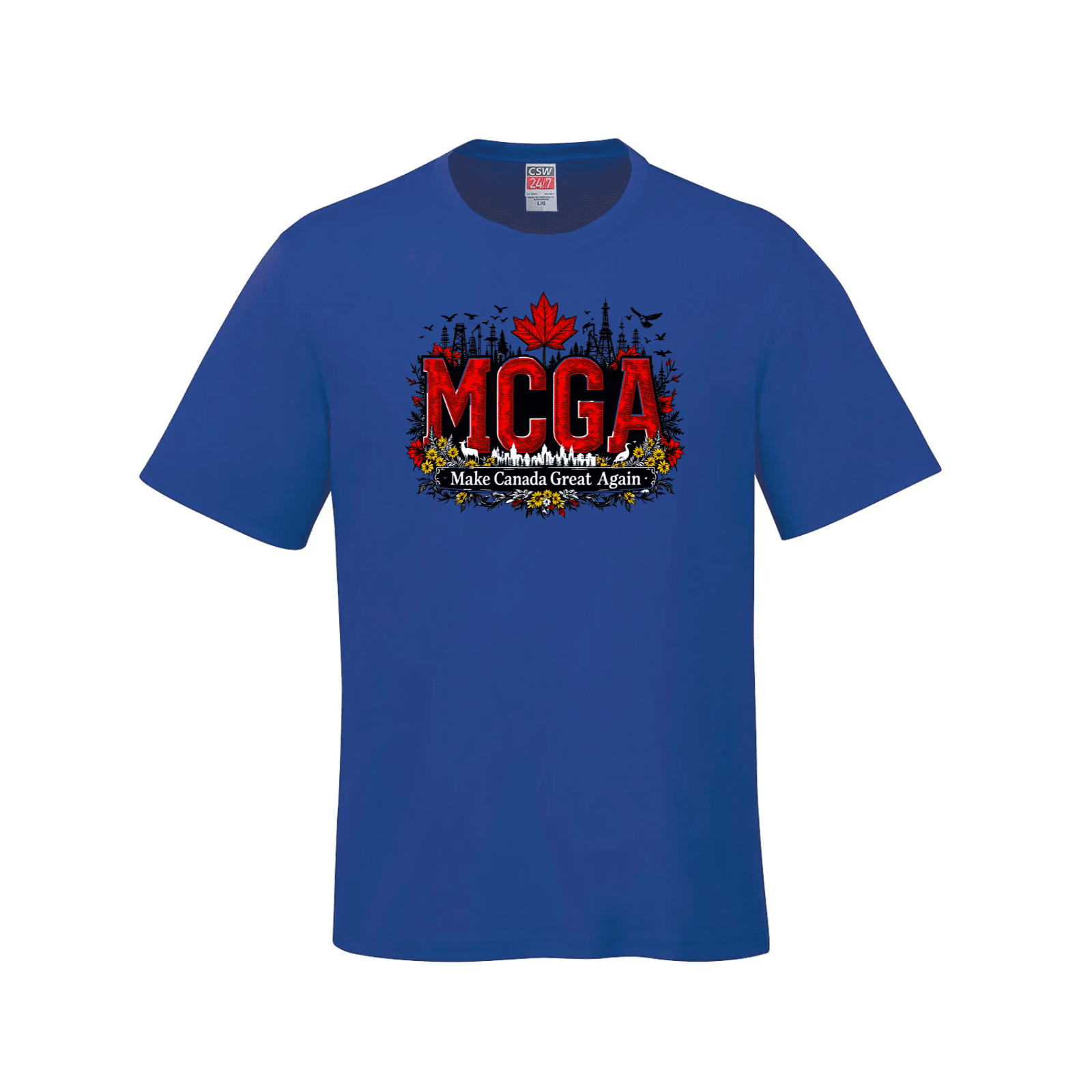 MCGA Make Canada Great Again T-Shirt - 09 - Blue / Small