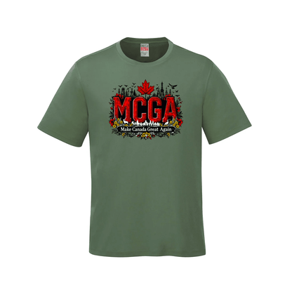 MCGA Make Canada Great Again T-Shirt - 09 - Fatigue Green / Small