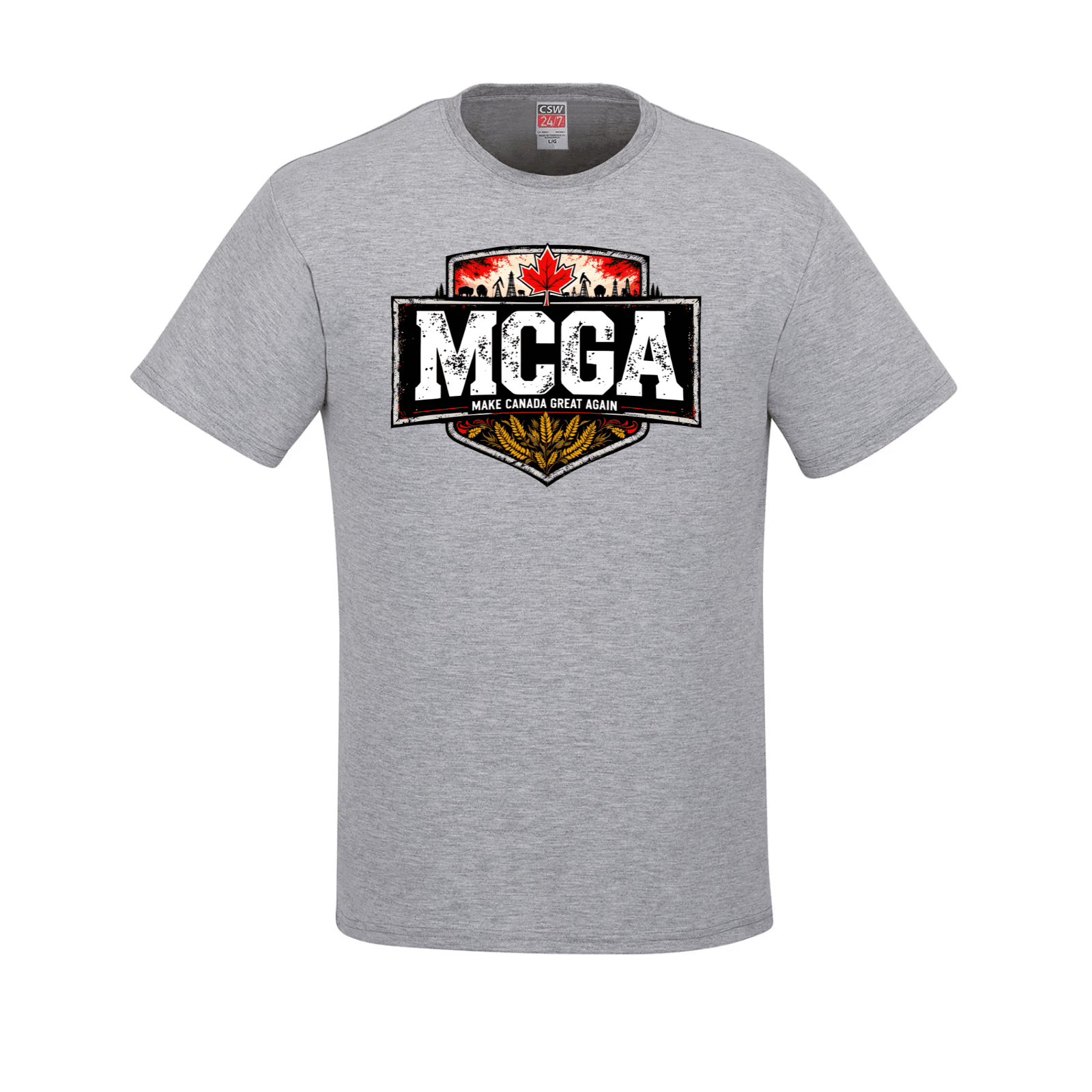 MCGA Shield Style Tee – Strength in Unity - 06 - athletic heather / Small - T-Shirt
