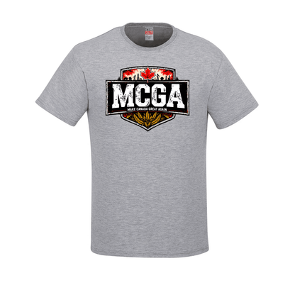 MCGA Shield Style Tee – Strength in Unity - 06 - athletic heather / Small - T-Shirt