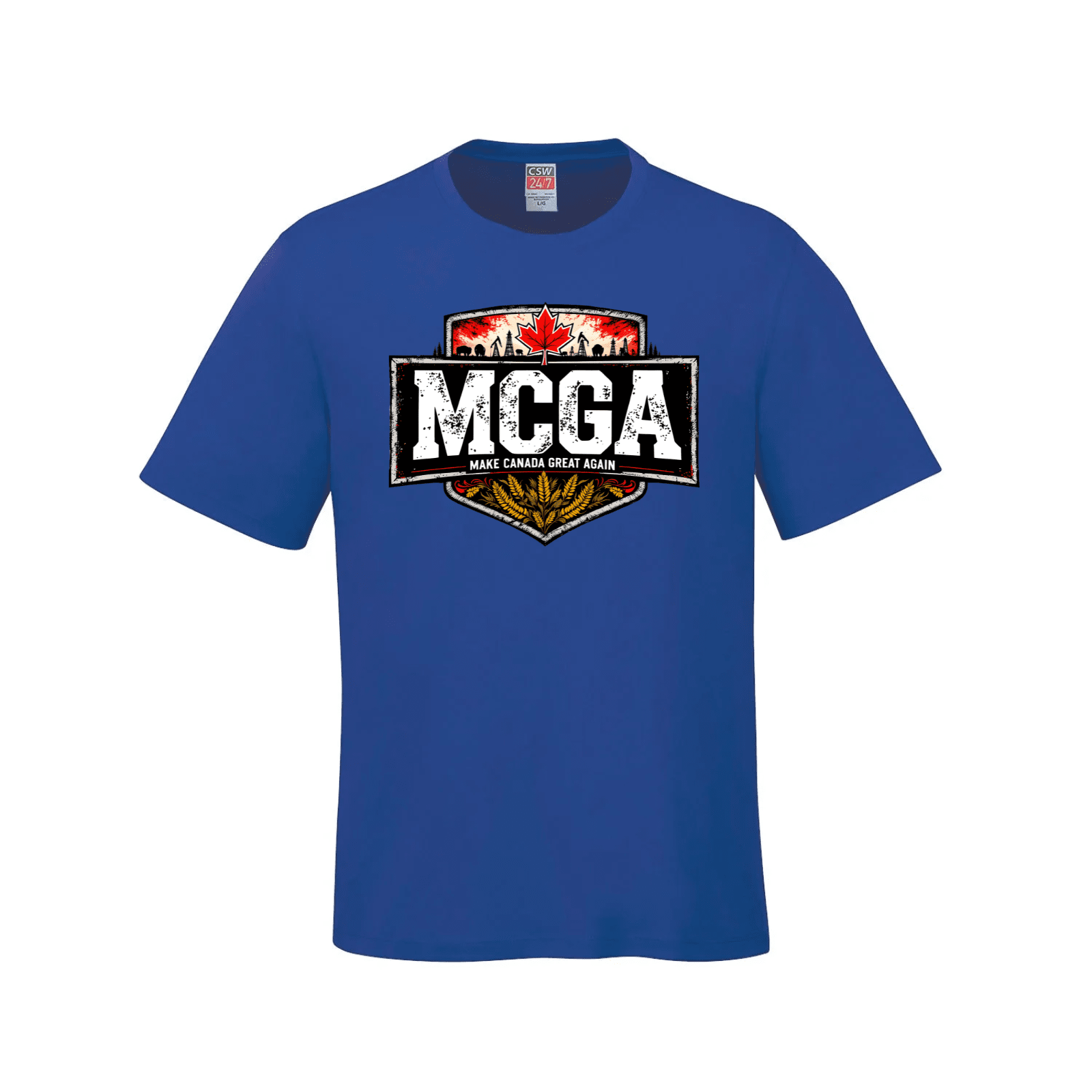MCGA Shield Style Tee – Strength in Unity - 06 - Blue / Small - T-Shirt