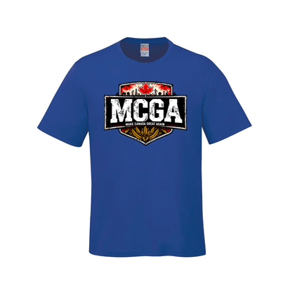 MCGA Shield Style Tee – Strength in Unity - 06 - Blue / Small - T-Shirt