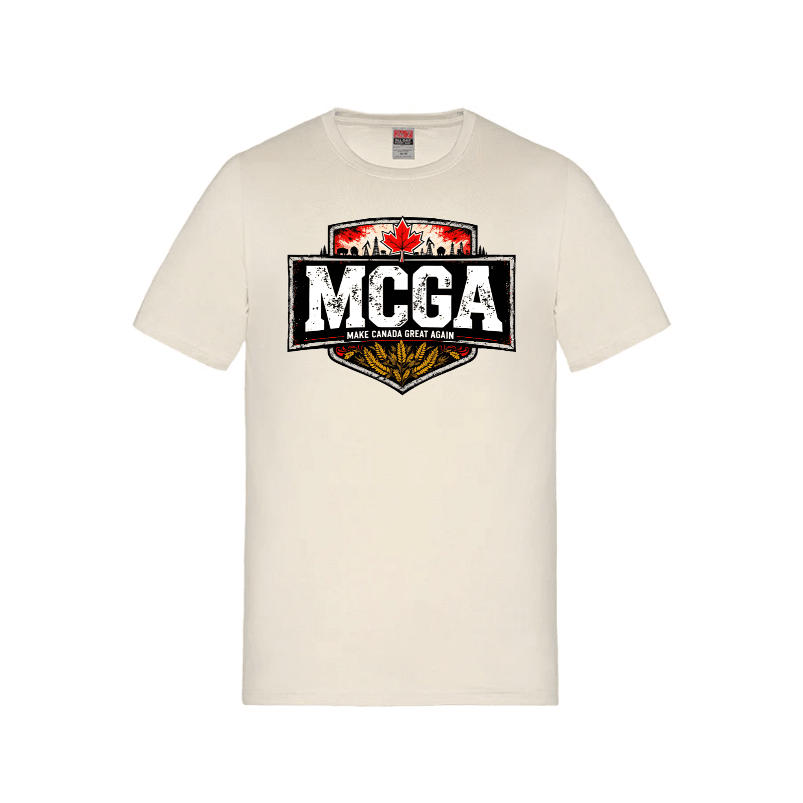 MCGA Shield Style Tee – Strength in Unity - 06 - TAN / Small - T-Shirt