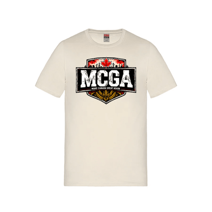 MCGA Shield Style Tee – Strength in Unity - 06 - TAN / Small - T-Shirt