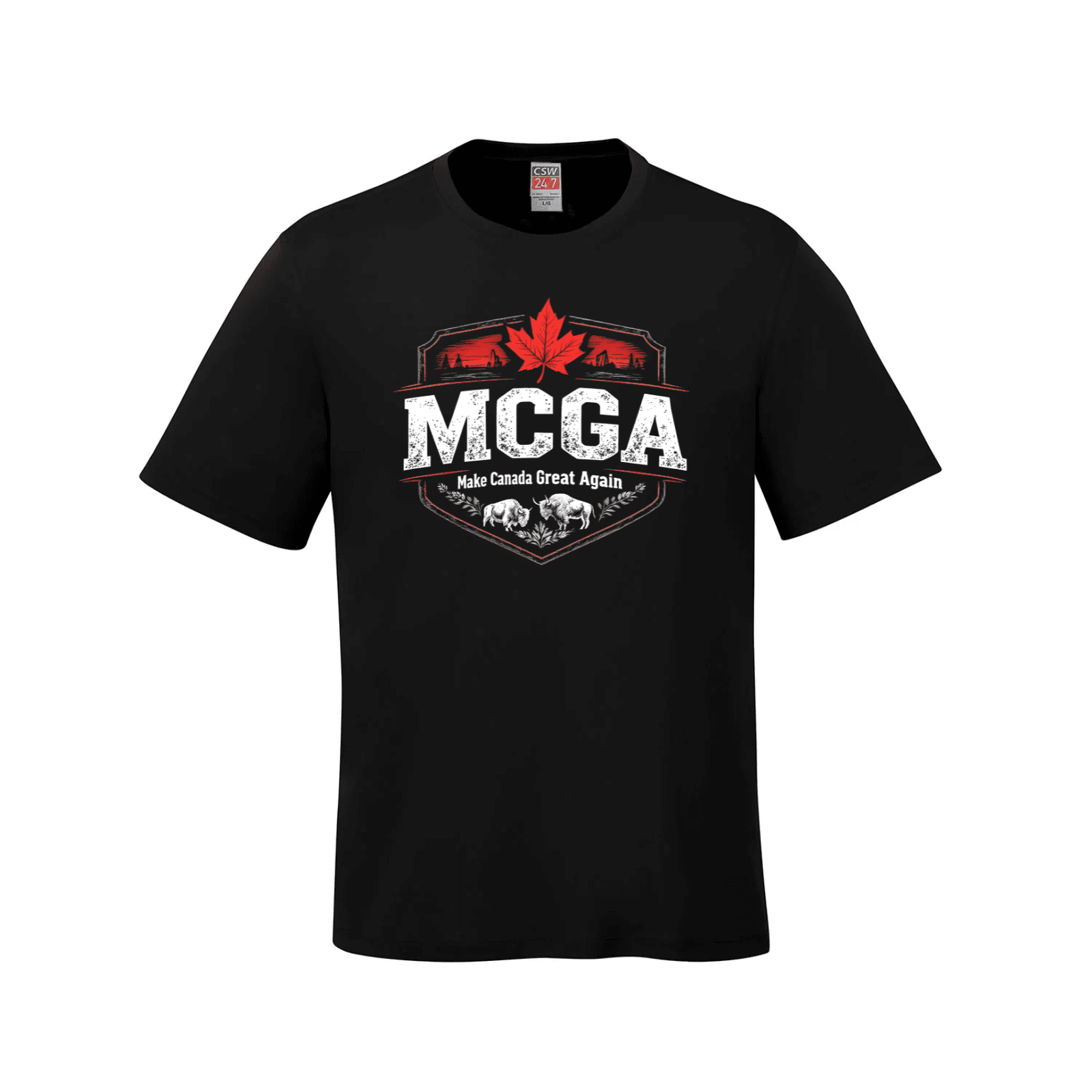 MCGA Shield Tee – Distressed Edition - 07 - Black / Small - T-Shirt