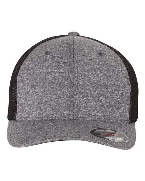 Mélange trucker: unleash custom apparel & screen printing potential now! Mt-700 - Dark Heather Grey/ Black / One Size