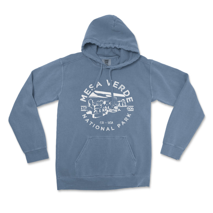 Mesa Verde National Park Comfort Colors Hoodie - S / Blue Jean - hoodie