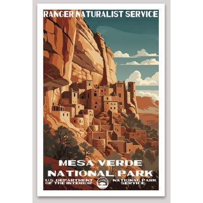 Mesa Verde National Park WPA Sticker Large - sticker