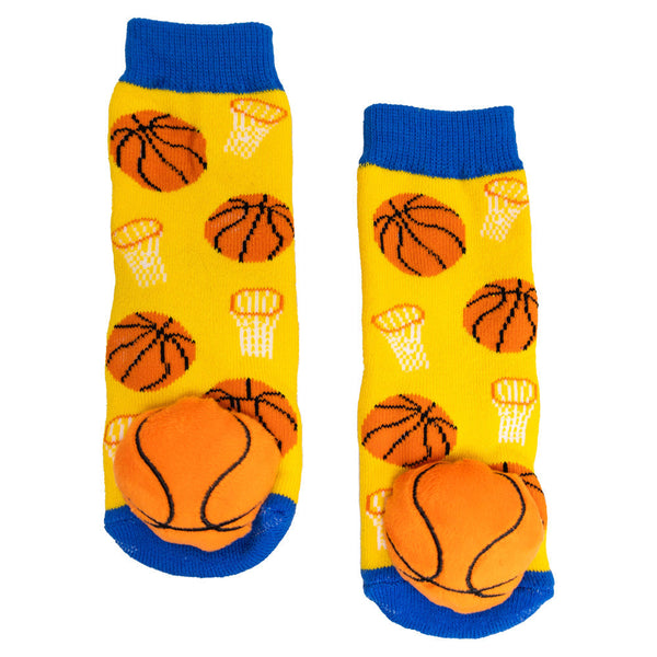 Messy Moose Socks Baby Socks Basketball Yellow 6 Pack - Baby / Green - Socks