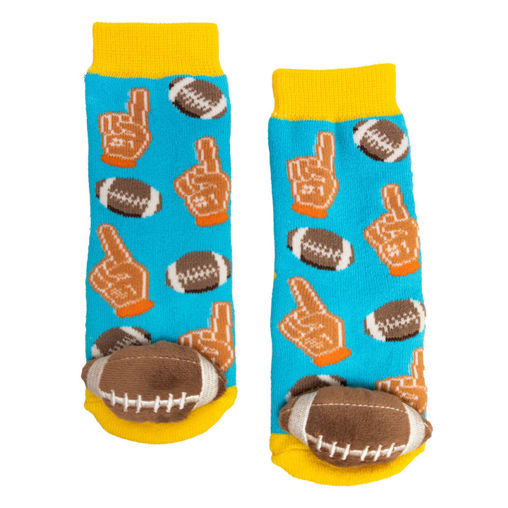 Messy Moose Socks Baby Socks Football 6 Pack - Baby / Blue - Socks