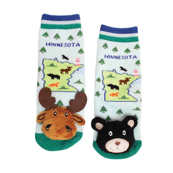 Messy Moose Socks Baby Socks Minnesota 6 Pack - Baby / green - Socks