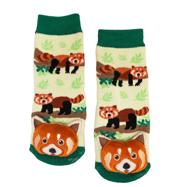 Messy Moose Socks Baby Socks Red Panda 6 Pack - Baby / Green - Socks