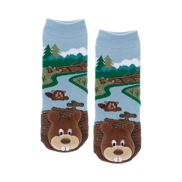 Messy Moose Socks Beaver 6 Pack - Baby / Light Blue - Socks