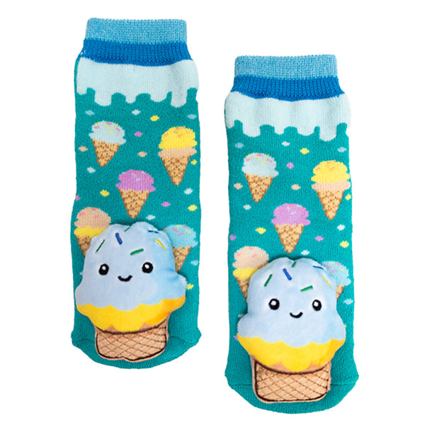 Messy Moose Socks Blue Ice Cream 6 Pack - Baby / blue - Socks