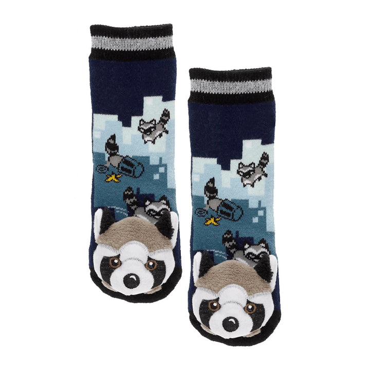 Messy Moose Socks City Raccoon 6 Pack - Baby / Navy - Socks